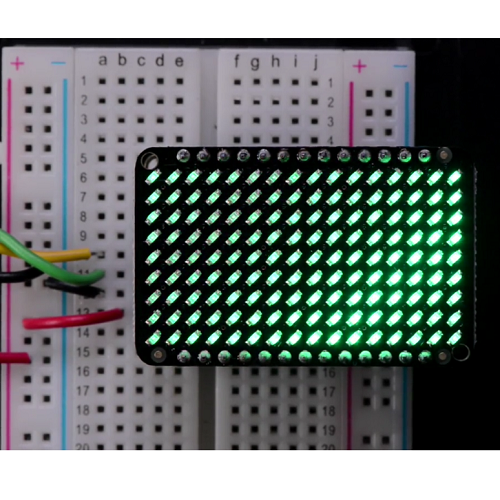 LED 매트릭스 보드 9x16  초록색  간단한 텍스트  이미지 (Charlieplexed Matrix - 9x16 LEDs - Green  IS31FL3731)